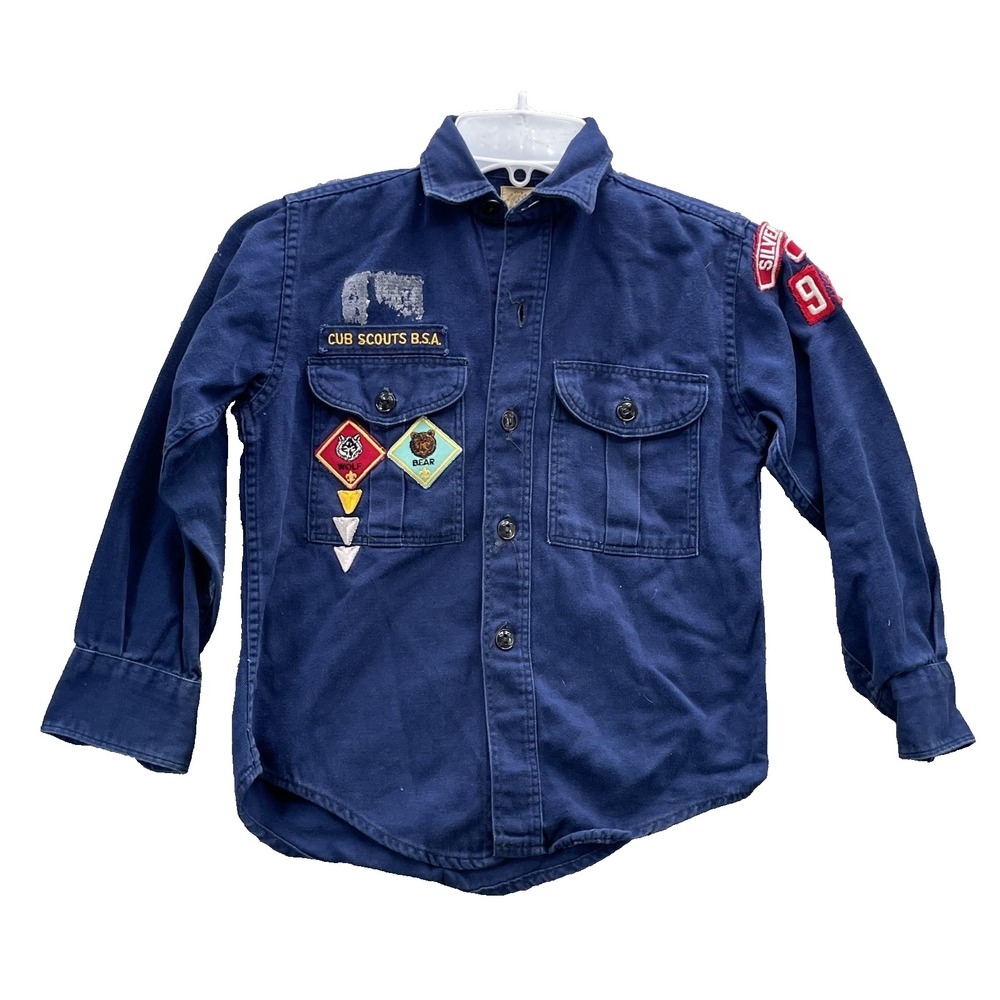 Boy Scouts of America Shirt Youth Small BSA Patch Embroidered Sanforized Uniform